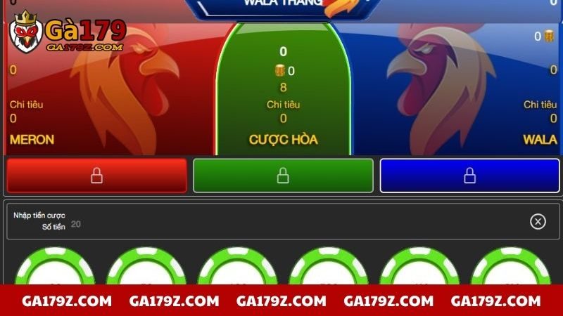Các cửa cược đá gà của Casino